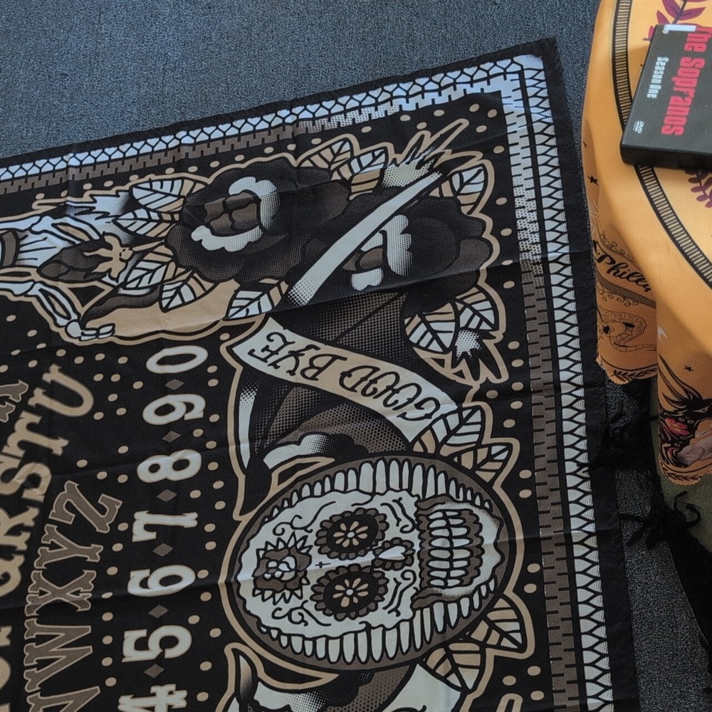 TooFast Day Of The Dead Ouija Board Shower Curtain - Picture 7 of 7